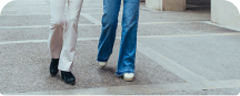 Two people walking
