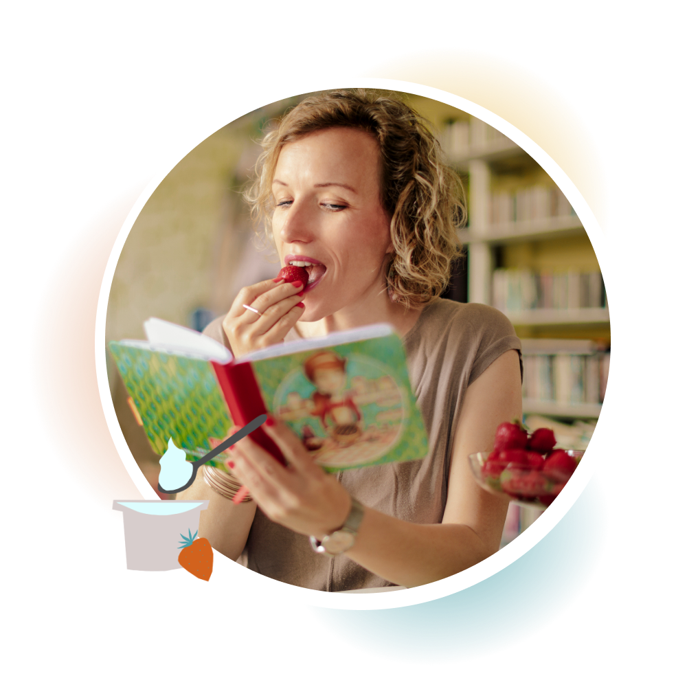 Woman reading a book