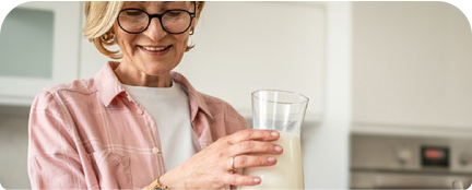 Woman drinking milk