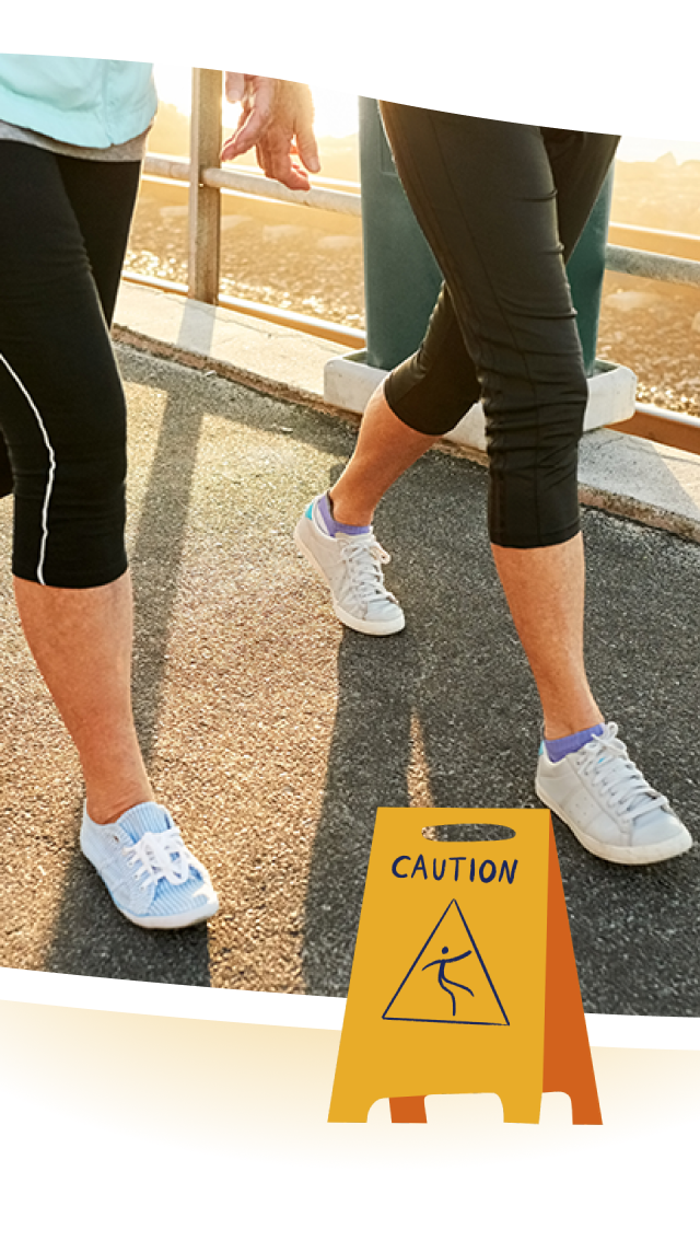 Two women going for a walk
