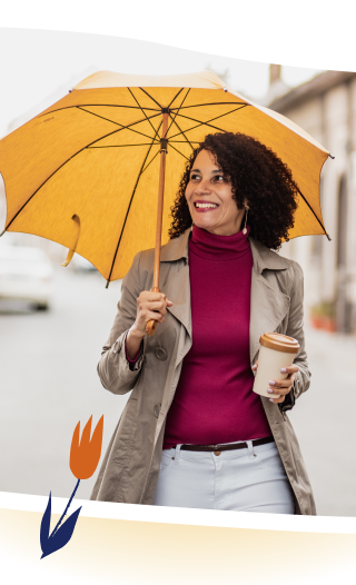 Woman holding an umbrella
