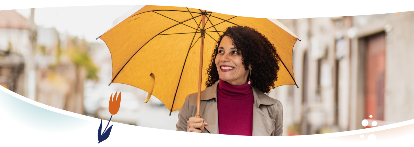 Woman holding an umbrella